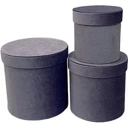 Набор подарочных коробок Ufo W2908 Velvet lilac круглые 3 шт. (W2908 Набор 3 шт VELVET LILAC круг)