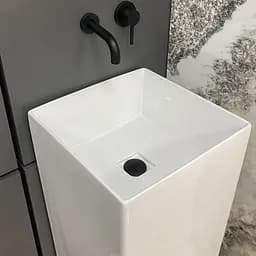 Умивальник підлоговий VBI Ellera white VBI-019025, Білий - мініатюра 3