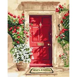 Картина по номерам Brushme Цветочная дверь 40x50 см