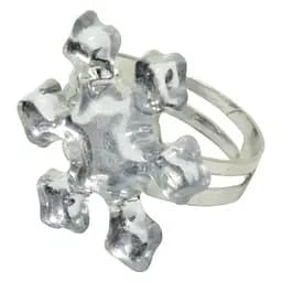 Кольцо Снежинка ледяная