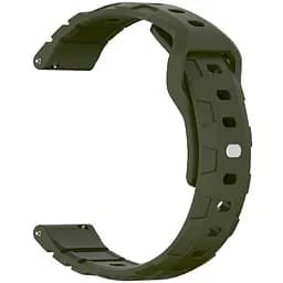 Силіконовий ремінець Defense для Smart Watch 20mm Dark Olive - мініатюра 2