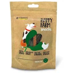 Ласощі для собак снеки курка зі шпинатом Croci Happy Fafm Snacks 80 г