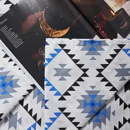 Простирадло Moon&Star Blue Mosaic Бязь Gold Люкс 220х240 см (MS-860000124) - мініатюра 3