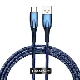 Дата кабель Baseus Glimmer Series Fast Charging Data Cable USB to Type-C 100W 1m (CADH00040) Blue