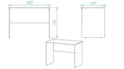 Стіл комп'ютерний Алессандро Ferrum-decor 750x1100x600 ДСП Дуб Сонома Трюфель 16 мм (FRD-104720) - мініатюра 4