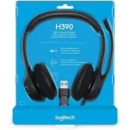 Гарнітура Logitech H390 USB чорна (981-000406, 981-000014) - мініатюра 6