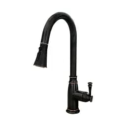 Смеситель для кухни с вытяжным изливом Rea Deco black (REA-B0182) черный матовый