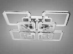 Стельова LED-люстра Diasha 8157/4+4HR 190W, 60x60x12 см, 3 кольори світла, диммер, пульт - мініатюра 5