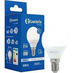 Светодиодная лампа Lectris G45 9W 4000K 220V E14 1-LC-1205