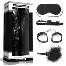BDSM набір Deluxe Bondage Kit 4 шт (чорний)