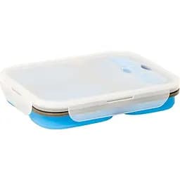 Ланч-бокс Gipfel складаний з трьома відділеннями синій (0270)