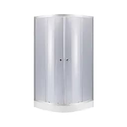 Набор: Lidz душевая кабина Latwa SC80x80.SAT.LOW.GR, стекло тонированное 4 мм + поддон Kupala, Универсальная, тонированная