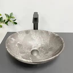 Умивальник VBI Parma dark grey stone matt накладний VBI-011019, Сірий - мініатюра 2