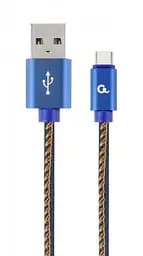 Кабель USB AM-Type-C, 2 м, синий, Cablexpert, 2.1A (CC-USB2J-AMCM-2M-BL)