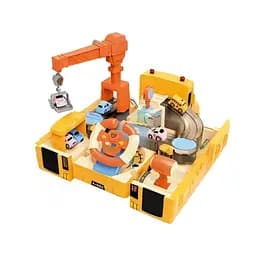 Трек с трейлером SJ 682 B-1, 3 машинки, звуки, мелодии, подсветка, руль, подвижные элементы