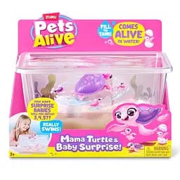Інтерактивний ігровий набір PETS ALIVE серії "Mama & Baby Surprise" S1 – МАМА ЧЕРЕПАХА З СЮРПРИЗОМ Pets & Robo Alive 9560 - мініатюра 1