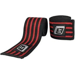 Бинт для присідань EasyFit фіксатор колінного суглоба 200 см 1 шт Чорно-червоний (EF-0065)