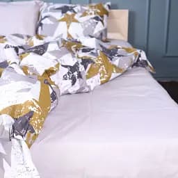 Простирадло MirSon Бязь 17-0708 Smoky Starlight 150х220 см світло-сіре (2200010617931)