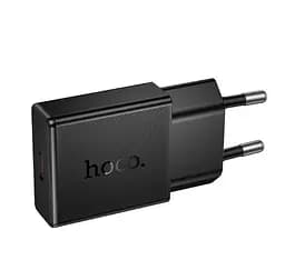 Мережевий зарядний пристрій Hoco N72 Speed single-port PD20W ultra-thin charger(EU) Чорний - мініатюра 2