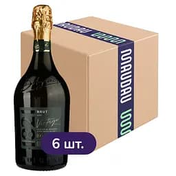 Упаковка ігристого вина Bolgrad 1821 Vintage біле брют 4.5 л (0.75 л x 6 шт.)