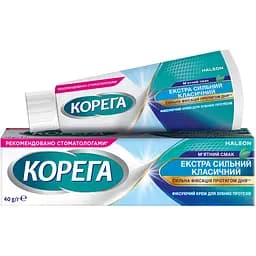 Фіксуючий крем для зубних протезів Corega Екстра Сильний Класичний М'ятний Смак 40 г