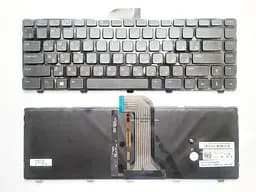 Клавіатура для ноутбуків Dell Inspiron 3421, 5421 Latitude 3440, Vostro 2421 чорна з підсвічуванням RU/US