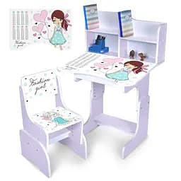 Дитяча Парта N 2071-8-6 лавандовий, зі стільчиком