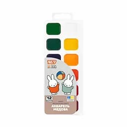 Фарби акварельні Yes Miffy 12 кольорів медові б/п (110319)