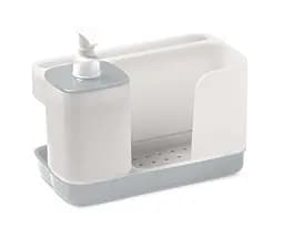 Кухонный органайзер с дозатором для моющего средства Snips, бело-серый