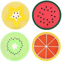 Набір підставок під гаряче Stenson Hot Time 8.5 см силікон/TPR 4 шт. (R99191)