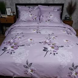 Постільний набір Moon&Star (простирадло 200х220 см + 2 наволочки 40х60 см) Satin Elite Floral Mist - мініатюра 2