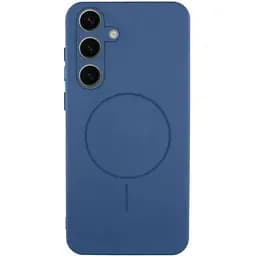 Чохол Lakshmi Silicone Cover Full Camera (AA) with MagFit для Samsung Galaxy S24 FE Синій/Navy blue