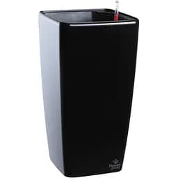 Вазон Plastkon Quadrato Flower Lover с орош.сист. 22x22x41 см черный