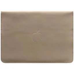 Шкіряний чохол-конверт BlankNote на магнітах для MacBook 15 дюйм Світло-бежевий