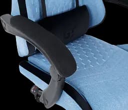 Геймерське крісло GT Racer чорне зі світло-синім (X-2324 Fabric Light Blue/Black Suede) - мініатюра 9