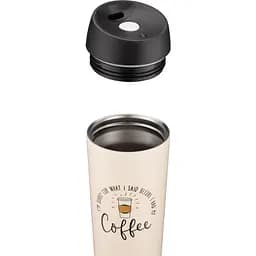 Термокухоль Ardesto Coffee Time, нержавіюча сталь, бежевий, 450 мл (AR2645C) - мініатюра 3