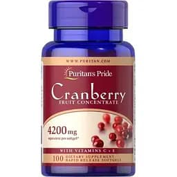 Аминокислота Puritan's Pride Cranberry Fruit Concentrate with C and E, 100 капсул vit0003826