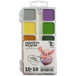 Акварельні фарби медові ГАММА'UA 7C12004, 20 кольорів