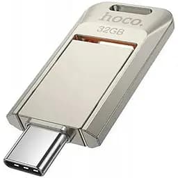 USB флеш накопитель Hoco UD17 32GB Type-C металлический серебристый