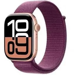 Смарт-годинник Apple Watch Series 10 GPS 46mm Rose Gold Aluminum Case w. Plum Sport Loop (MWWV3)