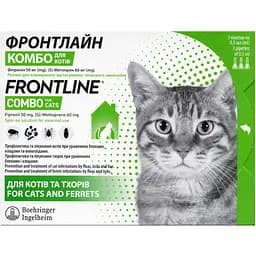 Капли Boehringer Ingelheim Frontline Combo от блох и клещей для кошек и хорьков 0.5 мл 1 пипетка (159916-1)