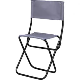 Стілець розкладний NeRest зі спинкою сірий (NR-16 SP)
