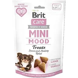 Ласощі Brit Care Mini Treats Mood для собак малих порід, проти стресу, з ягням, смак ванілі, 50 г