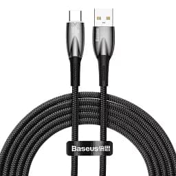 Кабель Baseus Glimmer Series Fast Charging Cable USB to Type-C 100W 2m CADH000501 Black