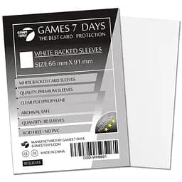 Аксессуар Games 7 Days Протекторы для карт Games7Days 66 х 91 мм MTG, 80 шт. White PREMIUM (GSD-WH6691)