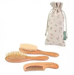 Набір дерев'яних гребінців Miniland Baby Natur Haircare Bunny (89339)