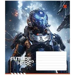 Тетрадь общая Школярик Future here в клетку 12 листов 30 шт. (012-3417K)