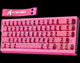 Клавіатура Attack Shark X68 HE Contours Side Printed RGB Pink - мініатюра 2