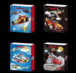 Подарочный пакет, 150 г/м², Игрушечные авто 2, 32x45x10 см, 6 шт. в упаковке (в ассортименте)