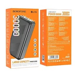 Акумулятор зовнішній Borofone Pindar power bank BJ27B 30000mAh чорний - мініатюра 4